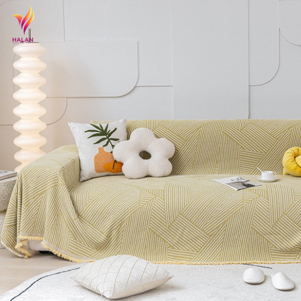 Thảm phủ sofa phong cách Bắc Âu sang xịn mịn